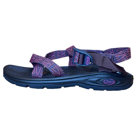 Chaco Zvolv Sandals 12 Wayway Navy Strappy Women's JCH108042 - Picture 4 of 8